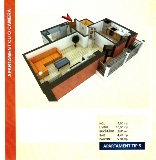 Plan Apartament Tip 5